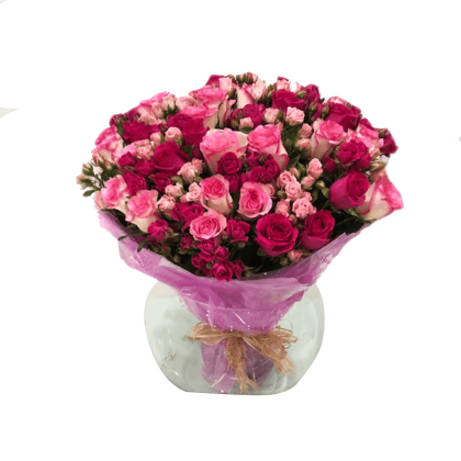 Pink rose bouquet available in dubai