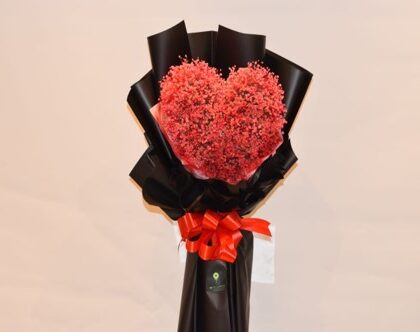 hart shape flower bouquet